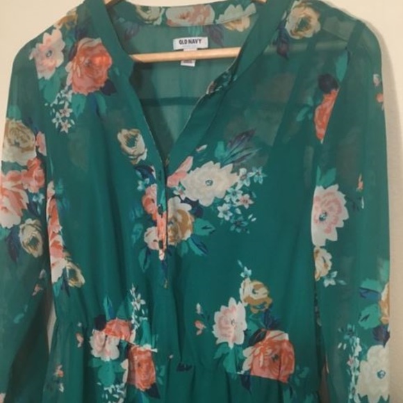 SALE 3/$20 Green floral dress by Old Navy - Picture 5 of 6